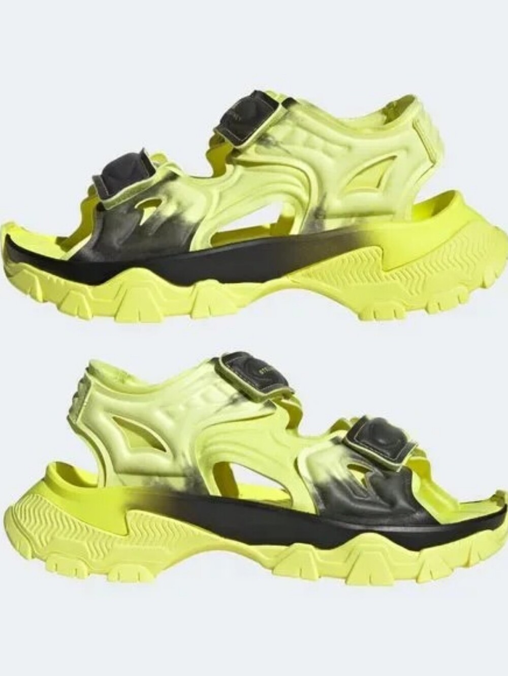 Stella McCartney Neon Yellow and Black Women  Sport Sandals Fits Size 9